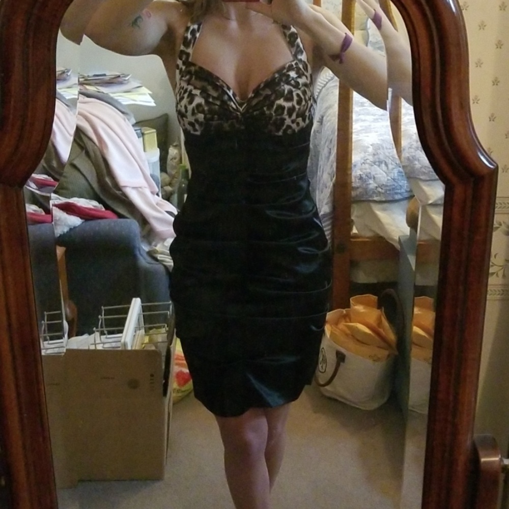 Blondie Nites Leopard/black Dress